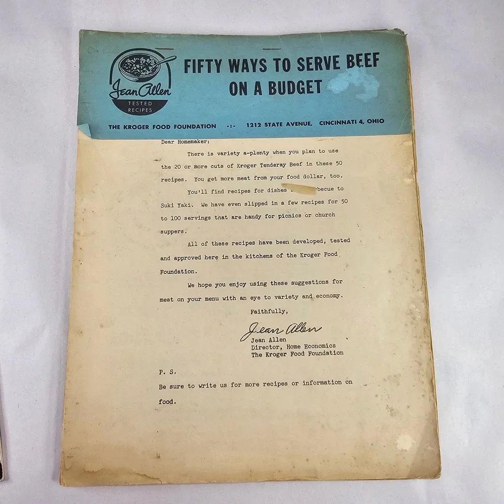 VTG. Cookbooks Recipe Booklets Lot of 4 Osterizer Blender, Beef‎ Budget, Baking